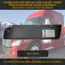 Dasbecan Left Driver Side Sun Visor w/o Wire or Mirror Compatible with Freightliner Cascadia 2007-2017 (After June 2007) Replace# 924-8005