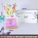 2 x Small Desk Calendar 2026-2027 Flower Calendar 2026 12 Months Floral Desktop Calendar - Mini Standing Flip Decorative Flower Calendar for Home, Office and Desk Accessories