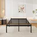 18 Inch Full Metal Bed Frame with Mattress Slide Stopper, Full Size Platform Bed Frames No Box Spring Needed, Heavy Duty Bedframe, Easy Assembly, Noise Free