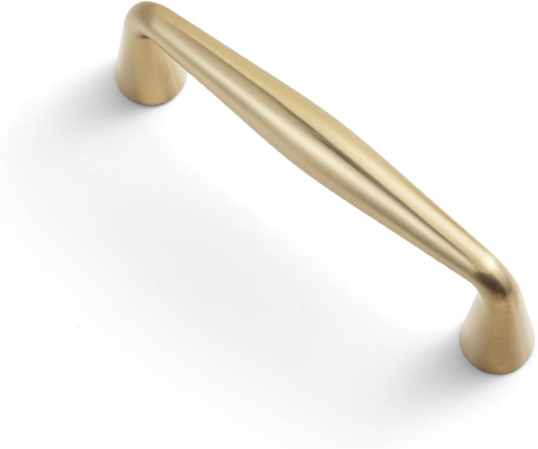 Goo-Ki Champagne Bronze Zinc Alloy Cabinet Handles - 3''(76mm) Hole Center Affordable Luxury Cabinet Pull Hardware for Bedroom, Kitchen, 6 Pack