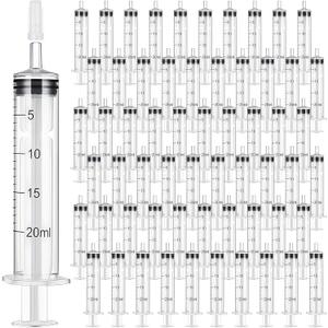 Zhengmy 100 Pack Bulk Plastic Syringe with Luer Slip Tip, Individually Sterile Sealed, Liquid Oral Syringe with Measure Scale No Needle for Pets Feeding(20 ml)