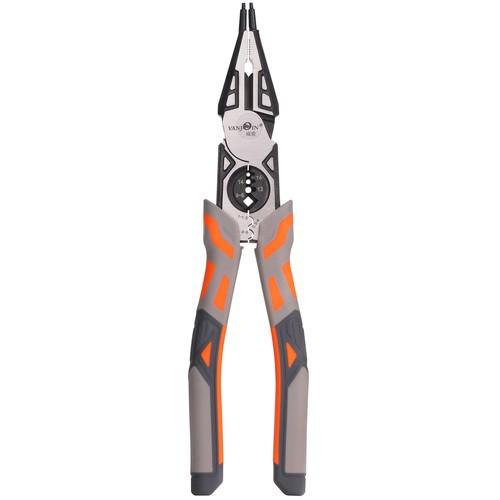VANJOIN Heavy Duty Combination Pliers, Multi-Function Lineman's Pliers Electrician's Tool with Wire Stripper, Crimper, Cutter, and Snap Ring Plier Side Cutting for Versatile Use