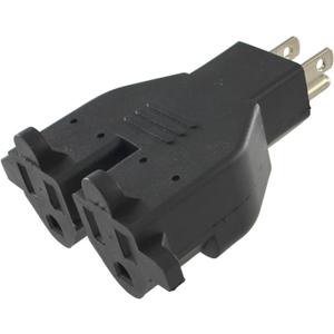 Conntek 30104 Y Male Plug Adapter U.S. 3 Prong Male Plug To Two U.S. 3 Pin Female Connector