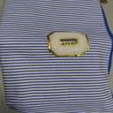 YOOLIFE Makeup Bag Cosmetic Bag, Travel Makeup Bag Portable Pouch Open Flat Make Up Organizer Bag for Toiletries Brushes Small Makeup Bag Gifts for Wife Sister Friend Teacher Girlfriend Mothers Day O (Blue)