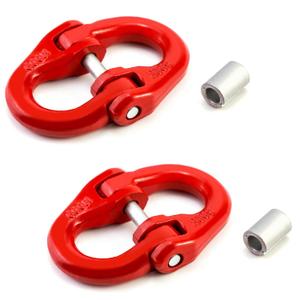 2 Pack G80 Alloy Steel Hammerlock Coupling Link, 5/16" Hammer Lock Safety Chain Connector Link 4400 lbs Working Load Limit