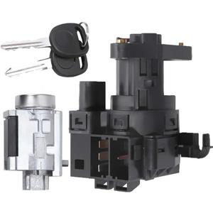 Switch Ignition Lock Cylinder w/2 Keys Compatible with Chevy Malibu Impala Olds Alero Pontiac Grand Am Replace # 12458191, 22599340