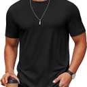 COOFANDY Men's T Shirt Short Sleeve Cotton Blend T-Shirts Crew Neck Casual Summer Basic Tee Shirts, Size Medium