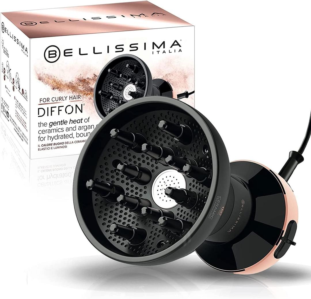 Italia Diffon Hair Diffuser and Ceramic Curly Hair Dryer - DF1 5000 - Lightweight and Compact