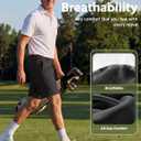 Wulcea Men's Golf Shorts 7" Chino Stretch Fabric Elastic Waist Quick Dry Water Resistant Casual Dress Work with Phone Pocket