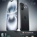 Lamicall 2+2 for iPhone 16 Screen Protector (6.1") with Camera Lens Protector, [Top 9H Tempered Glass Film], Easy Alignment Tool, Anti-Scratch, 0 Bubbles, HD Clear for iPhone 16 - [2-Pack Each]