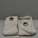 YoungsTex Linen Kitchen Window Curtains 40 Inch Length, Short Light Filtering Drapes with Bronze Grommet Semi Sheer for Bathroom Cafe Decorative, 34 x 40 Inch, 2 Panels