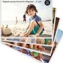 vivinin Magnetic Picture Frame, 12 Pack Magnetic Frame Reusable, Magnetic Photo Frames for Refrigerator 4x6” With White Border, Refrigerator Magnets For Pictures Suitable Home, School, Office