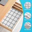 Non Slip Shelf Liner PVC Drawer Liner BPA-Free Waterproof and Washable Kitchen Cabinet Liner Suitable for Shoe Cabinets,Wire Shelving (White and Grey, 24×240inch)