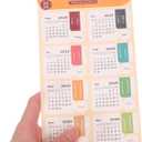 2026 Monthly Calendar Stickers - 2 Sheet Adhesive Tabs Color-coded Divider Index Labels for Journals, Notebooks & Diy Planning, Retro Color (Multi)