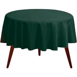 Gee Di Moda Round Tablecloth - 120 Inch Hunter Green Round Table Cloth for 60 to 96 Inch Round Tables - Heavy Duty Washable Fabric - for Buffet Table, Holiday Party, Dinner, Wedding & Baby Shower