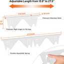 Stove Gap Covers Stainless Steel (2PCS),Stove Gap Filler,Range Trim Kit,Stove Gap Guard for Kitchen Oven Between Stovetop and Counter,Easy Clean Heat Resistant,Adjustable Length 13.8'' to 27.5'',White