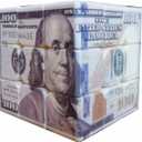 Cuberspeed Hundred Dollar Cube 3x3 Magic Cube US Dollar Bill Speed Cube Puzzle Toy