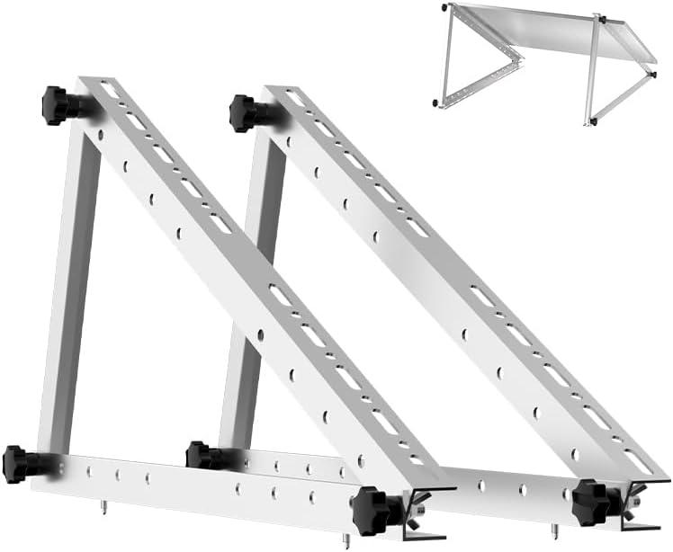 22in Adjustable Solar Panel Stand, Tilt Mount Bracket with Full Hardware, 22 Inch Solar Panel Mounting Bracket for Roof/Ground/Wall/RV, for Compact Solar Panels