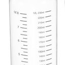 PATIKIL Plastic Dispensing Bottle 230ml (8oz), 1 Pc Squeeze Bottles for Liquids, Small Squeeze Graduated Empty Applicator with Twist Cap for Inks Oils Sauces Arts Crafts, Transparent/Blue