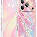 GVIEWIN for iPhone 17 Pro Case Compatible with MagSafe, [Full Camera Protection][Military-Grade Protection] Shockproof Protective Slim Magnetic Marble Phone Case for 17 Pro 6.3", 
Dreamy/ Pink