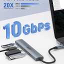 Acer USB C Hub, 10Gbps Type C Splitter with 4 USBC 3.2 Port, High Speed Type C Multiport Adapter for iPad MacBook Pro, iPhone 16/15, Surface Pro and MoreNot Support Monitor or Charging