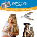 PetiCare Illuminated Dog & Cat Nail Clipper With LED Light & 5X Magnification for Safe, Precise Trimming | Pet Nail Cutter for Small & Large Breeds | Easy-to-Use Grooming Tool for Pets