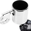 Motorcycle Cup Holder, Chrome Handlebar Mount Cup Drink Water Bottle Holder Adjustable Motorcycle Handlebar Drink Bottle Holder for Harley ATV 2232mm Handle