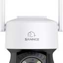 SANNCE 5MP WiFi Security Camera,Wireless IP Camera,Support 16X Image Electronic Magnification, AI Human Detection, Compatible with Alexa, 100ft Night Vision, Remote Access & Smart Motion Alerts