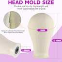 Wig Stand - Wig Stand with Head Canvas Wig Head Mannequin Head for Heavy Wigs, Wig Head Stand Manikin Head Wig Head for Wigs Making Display Styling(Wig not included), Wig Stand Tripod Height Adjustable