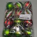 Jetec 12 Pcs Lime Green and Red Christmas Ball Ornaments for Tree 2.4 Inch Polka Dots Stripes Christmas Decorations Shatterproof Peppermint Candy Cane Xmas Baubles for Tree Home Wreath Party Decor