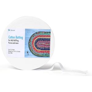 Zipcase On-A-Roll Upholstery Needle-Punched Cotton Batting for Jelly Roll Rugs, Purses, 2-1/4 inches by 50 Yards