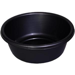 YBM HOME Round Dish Wash Basin Dishpan for Washing Dishes, Plastic Portable Dish Tub Design for Camping and Multipurpose for Face Cleansing, 7 quarts, 1148-black - Pack of 3