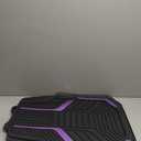 PIC AUTO Heavy Duty Rubber Floor Mats, Purple Aluminum Film Car Mats Set, Front and Rear Car Mats with Anti-Slip Backing, All Weather Protection, Trim-to-Fit for Automotive SUV, Sedan, Van