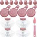 Replacement Parts Kit for Momcozy M9 Wearable Breast Pump Includes 4pcs Breastmilk Container, 8pcs Duckbill Valves, 4pcs Membranes & Cleaning Brush, BPA-Free, Easy to Clean