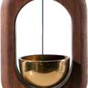 Magnetic Shopkeepers Bell Wood Doorbell Chime for Refrigerator, Room, Porch, Garden, Backyard, Restaurant,Door Chimes When Door Opens Housewarming Gift(Walnut)