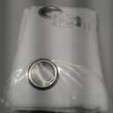 NICETOWN White Sheer Linen Curtains for Living Room 84 inch Length 2 Panels Set, Grommet Semi Sheer Privacy with Light Filtering Flax Window Treatments for Bedroom, W52 x L84