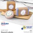 Avery Printable Round Labels with Sure Feed Technology, 2" Diameter, Glossy White, Laser & Inkjet Compatible, 60 Blank Labels Total, Great for Mailing, Branding, and More (22817)