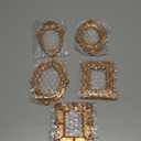 ZHMEINA Vintage Mini Picture Frames, 5PCS Small Gold Frames Baroque Antique Resin Photo Frame Table Top Frame DIY Wall Hanging for Jewelry Display Photography Christmas Holiday Party Decoration