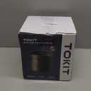 TOKIT Rice Cooker 3 Cup Uncooked/6 Cup Cooked, Nonstick Inner Pot Ceramic Rice Cooker Small,24H Timer Delay & Keep Warm, Portable 9 Preset Functions for Brown Rice, Steam, Soup, Black