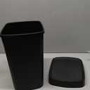 CEROELDA Slim Bathroom Trash Can, 10L/2.6 Gal Plastic Wastebasket with Press Top Lid, Pop-up Lid for Toilet, Office, Bedroom (Black, 1 Pack)
