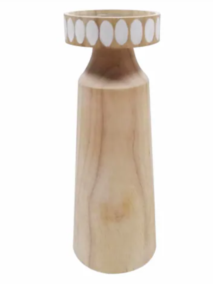 HD Designs 8 in Wood Candle Holder