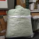 Oversized King Quilt Set Bedspread 120x120-Sage Green California King Quilts 3 PCS-Lightweight Quilted Bedding Extra Large-Floral Coverlet for All Season