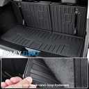 Cargo Mat for Honda Pilot 2026 2025 2024 2023, All Weather TPE Trunk Mat with Backrest Mat Left Storage Tray Mat Car Accessories for Pilot (Cargo Mat with Backrest Mats)