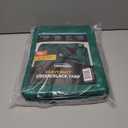 8' x 10' Dual-Sided Heavy-Duty Tarp  10 Mil Tear-Resistant Green & Black Cover with Reinforced Edges and Anti-Rust Grommets