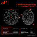 A-Premium 2-PC Set 12.99 inch (330mm) Rear Drilled and Slotted Disc Brake Rotors Compatible with BMW 330i/335i/340i xDrive, 430i, 328i, 330i, 335i, 340i, 330i/335i/340i GT xDrive