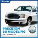 Headlights for 2007-2013 GMC Sierra 1500/2007-2014 Sierra 2500 HD 3500 HD Headlamp Replacement, High/Low Beam W/Bulbs, Driver & Passenger Side