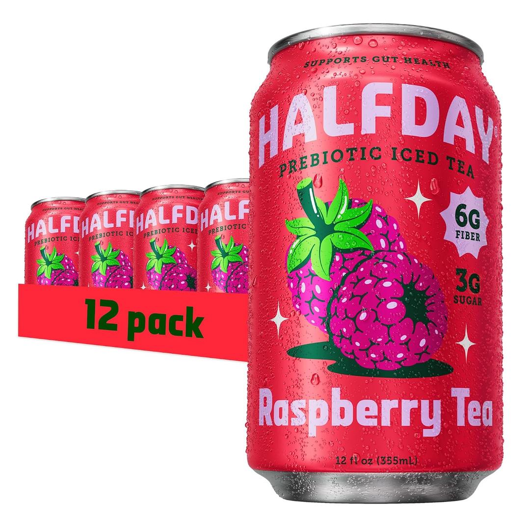 Halfday Raspberry Ready To Drink Iced Tea, 12 Fluid Ounce (Pack of 12) (EXP 05/11/28)