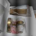 Gold Sconce Wall Lighting, HWH Single Wall Vanity Light Fixture Brushed Gold Wall Sconce Lamp, Modern Indoor Up Down Wall Light with Frosted Milk White Striped Glass Shade, 5HZG97B-2W BG