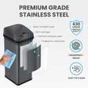 iTouchless 13 Gallon Smart Bin with Odor Filter, 50L Touchless Stainless Steel Kitchen Trash Can, Automatic Motion Lid, Fingerprint-Proof, Hands-Free Pet-Safe Lock & Soft-Close, Modern Gunmetal Gray
