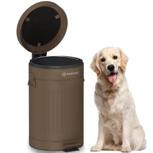 PAWZIDEA Dog Poop Trash Can Outside Odor Control, 3.1Gallon Pet Waste Trash Can Outdoor Waterproof, Dog Poop Container Bin Outdoor Garbage Can with Lid, 7.8in Activated Carbon Filter Pet Waste Station